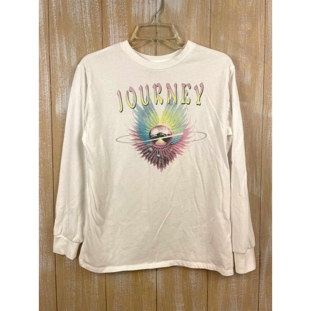 Journey USA 1979 (Retro) USA Tour Long Sleeve White Top Girls XL  (14/16) Cotton